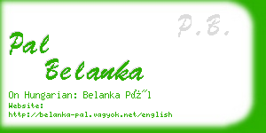 pal belanka business card